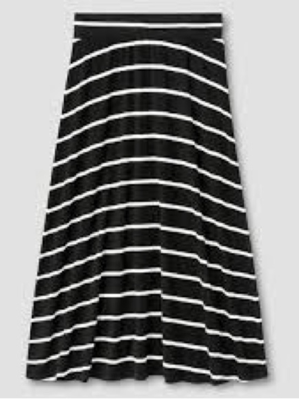 Cherokee Black and White Striped A-Line Skirt
